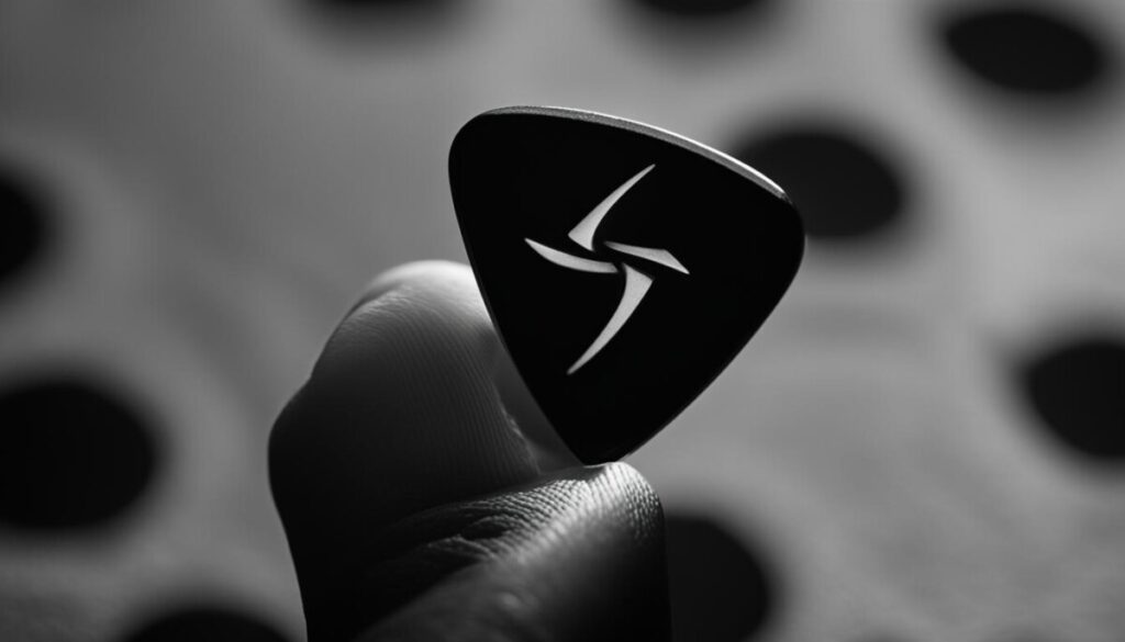 stop guitar pick from slipping